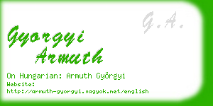 gyorgyi armuth business card